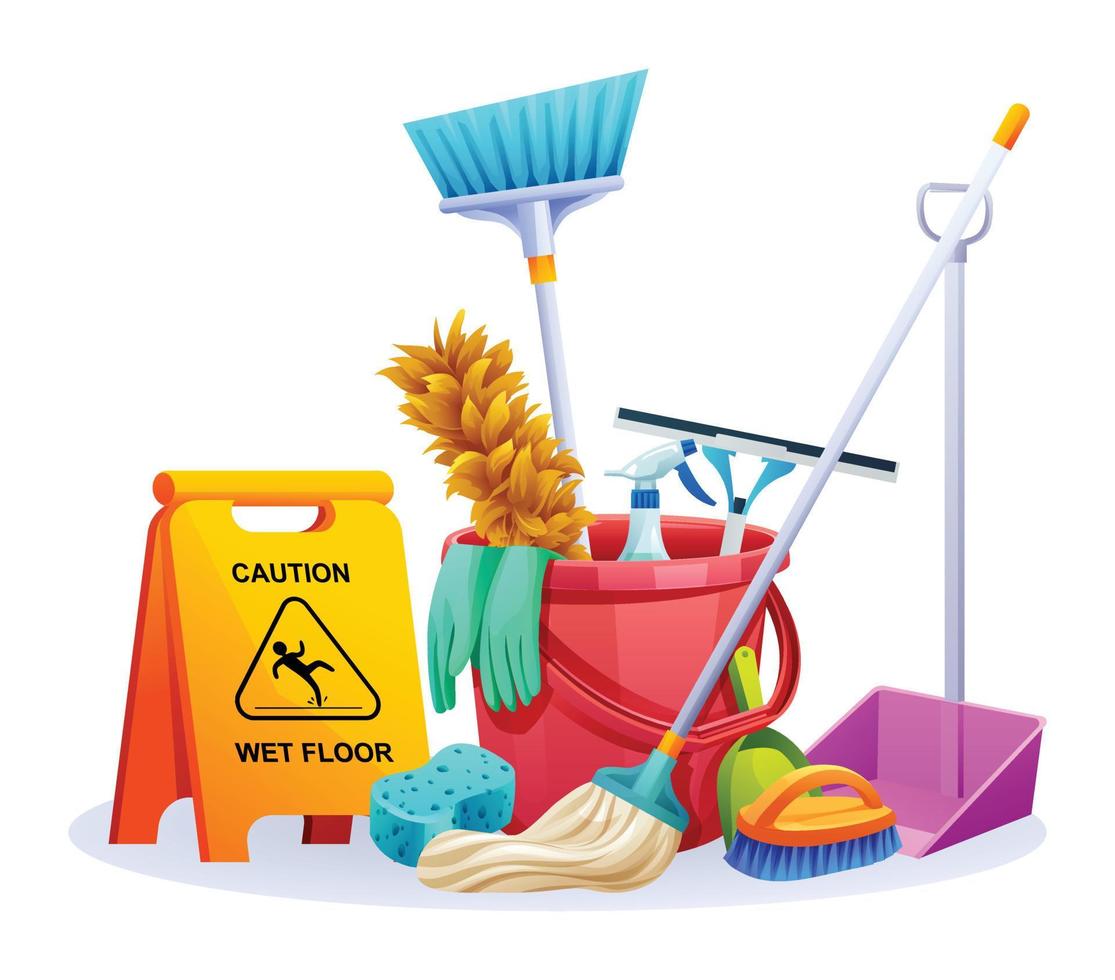 set-of-cleaning-equipment-house-cleaning-service-tools-illustration-vector